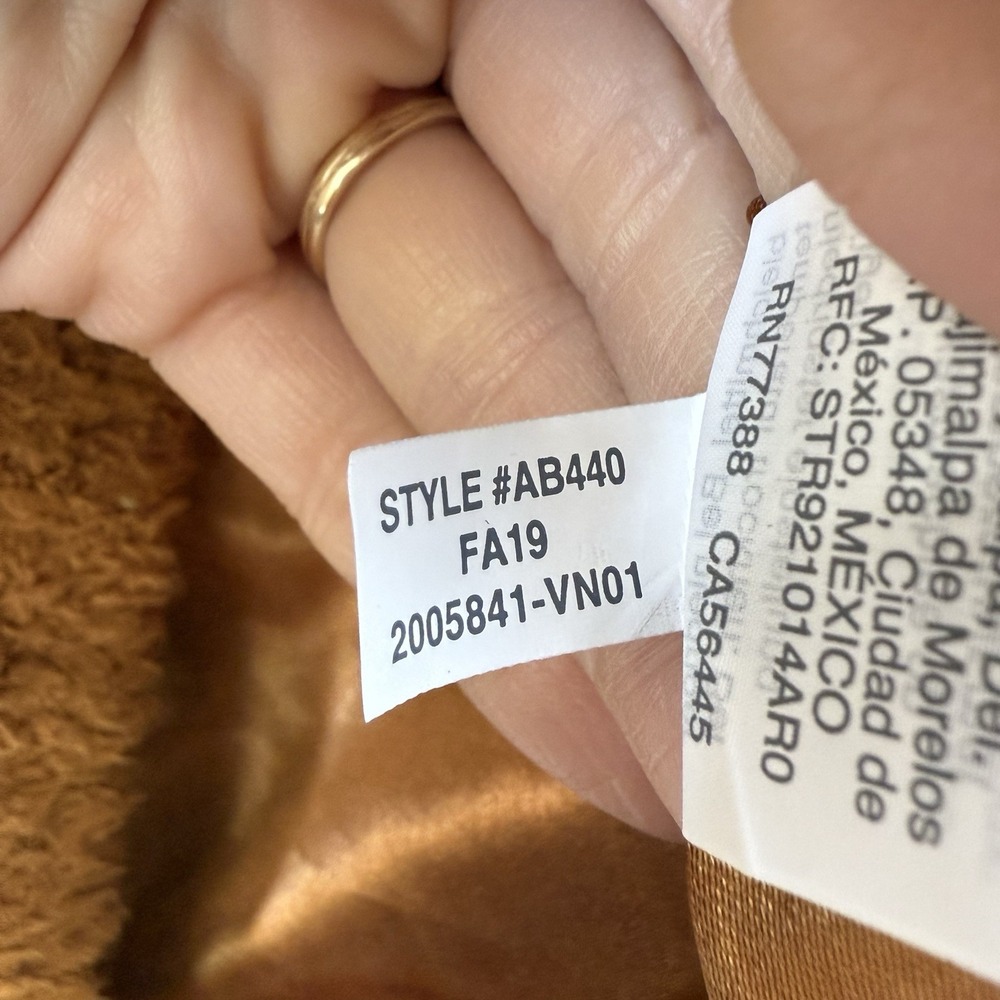 J.CREW Sherpa Camel Funnelneck Zip Jacket Women Small AB440 Teddy - Picture 8 of 14
